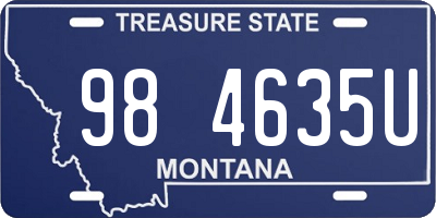 MT license plate 984635U