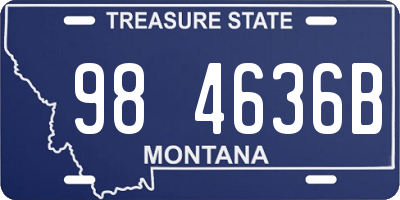MT license plate 984636B