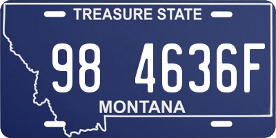 MT license plate 984636F