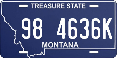 MT license plate 984636K