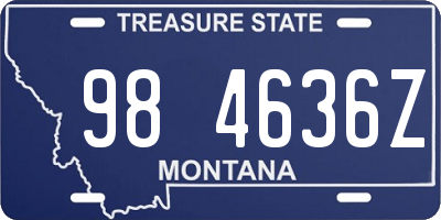 MT license plate 984636Z