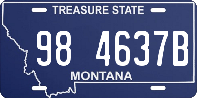 MT license plate 984637B