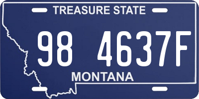 MT license plate 984637F