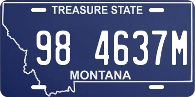 MT license plate 984637M