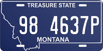 MT license plate 984637P