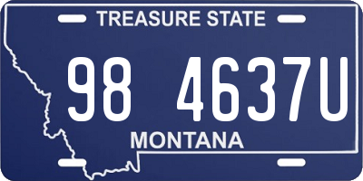 MT license plate 984637U