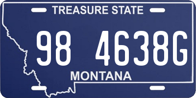 MT license plate 984638G