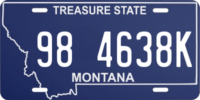 MT license plate 984638K