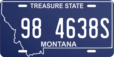 MT license plate 984638S