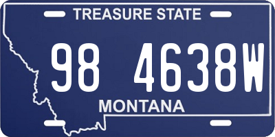 MT license plate 984638W