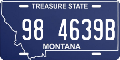 MT license plate 984639B