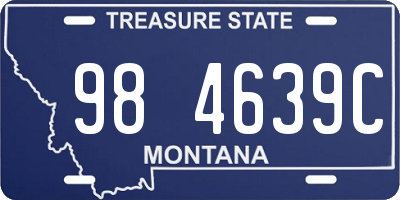MT license plate 984639C