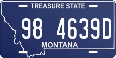 MT license plate 984639D