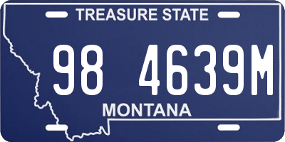 MT license plate 984639M