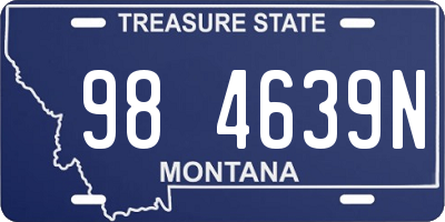 MT license plate 984639N