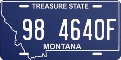 MT license plate 984640F