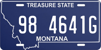 MT license plate 984641G