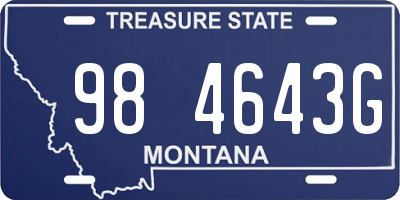 MT license plate 984643G