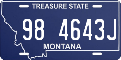 MT license plate 984643J