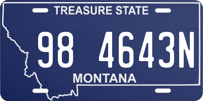 MT license plate 984643N