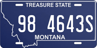 MT license plate 984643S