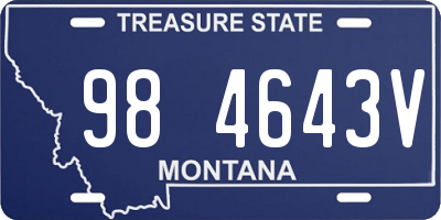 MT license plate 984643V