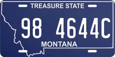 MT license plate 984644C