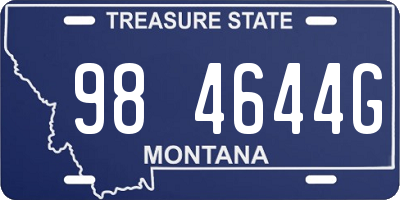 MT license plate 984644G