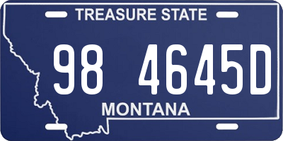 MT license plate 984645D