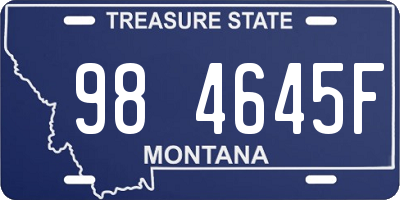 MT license plate 984645F