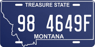 MT license plate 984649F