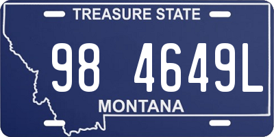 MT license plate 984649L