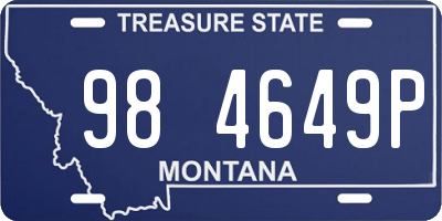 MT license plate 984649P