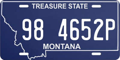 MT license plate 984652P