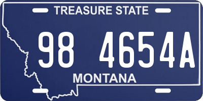 MT license plate 984654A