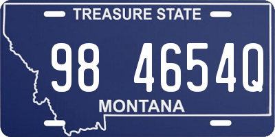 MT license plate 984654Q