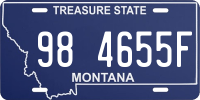 MT license plate 984655F