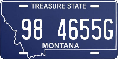 MT license plate 984655G