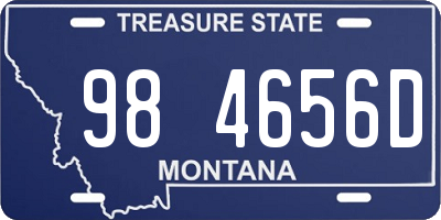 MT license plate 984656D