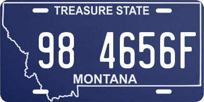 MT license plate 984656F