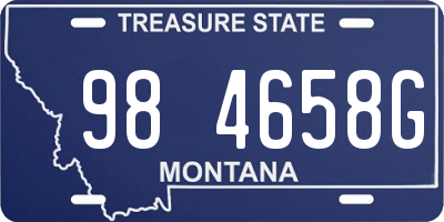 MT license plate 984658G