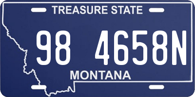 MT license plate 984658N