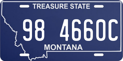 MT license plate 984660C