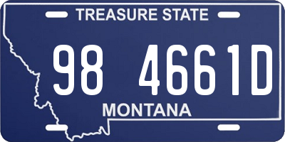 MT license plate 984661D