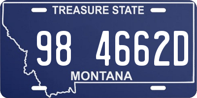 MT license plate 984662D