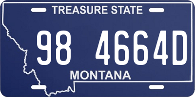 MT license plate 984664D