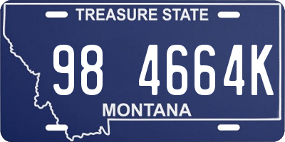 MT license plate 984664K