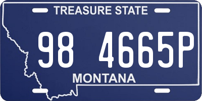 MT license plate 984665P