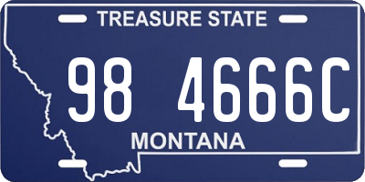 MT license plate 984666C
