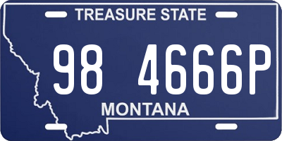 MT license plate 984666P